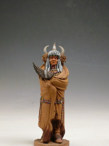 INDIEN MANTEAU AVEC CORNE BISON