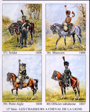 Rgiments du pass, srie 13 : Les chasseurs  cheval de la ligne