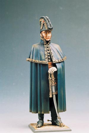 Général de brigade en manteau