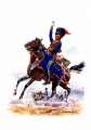 Officier de l'Artillerie  cheval G.I en campagne